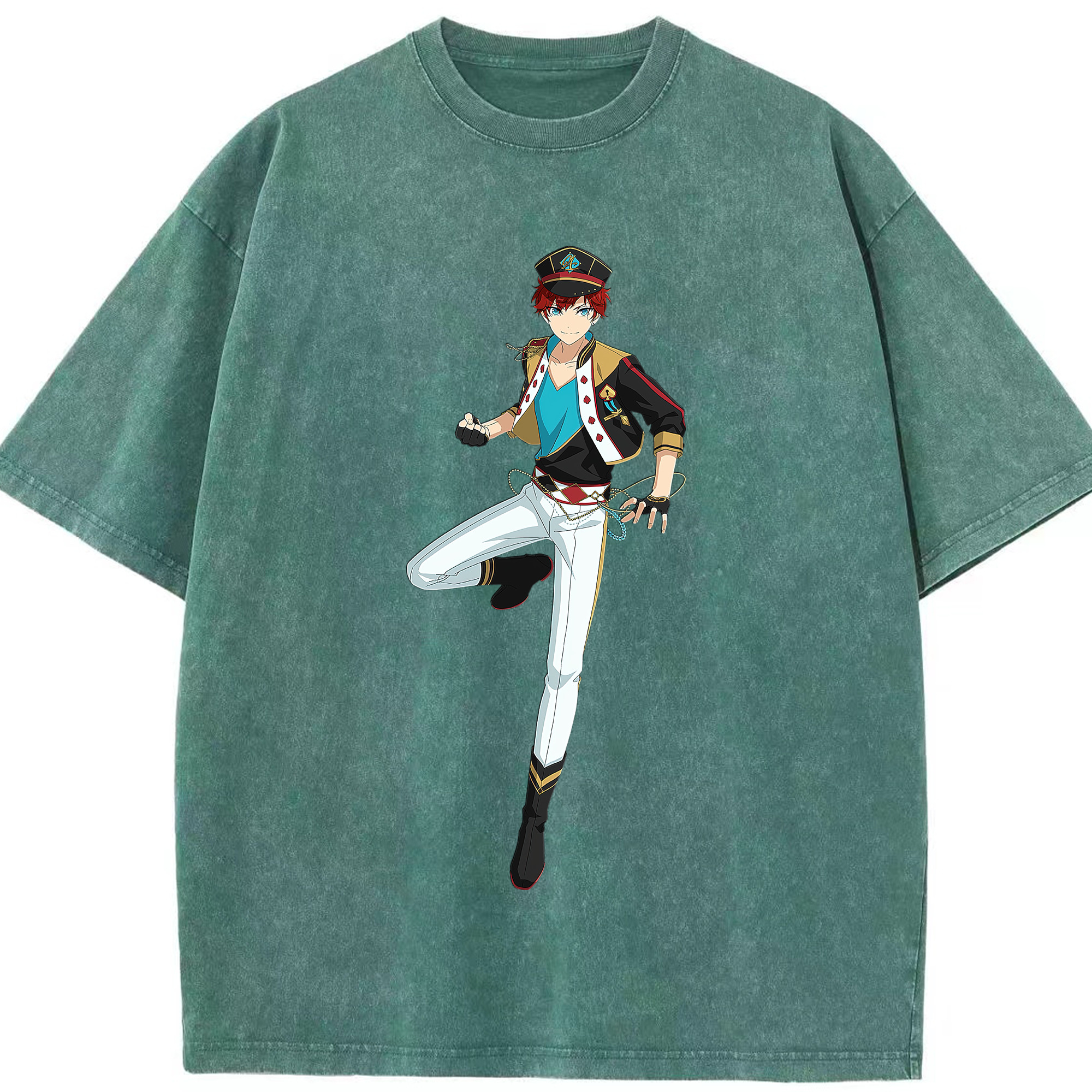 （画像用） あんさんぶるスターズ! Ensemble Stars 綿100% ヴィンテージ風 半袖Tシャツ（フロントプリント）